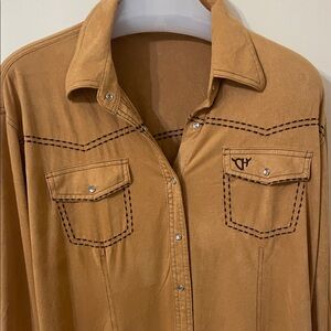 Tan Western-Style Shirt